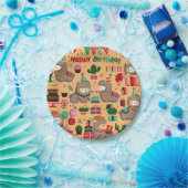 Happy Birthday Llama Pattern Pappteller (Party)