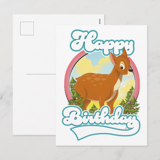 Happy Birthday Logo Feiertagspostkarte (Vorne/Hinten)