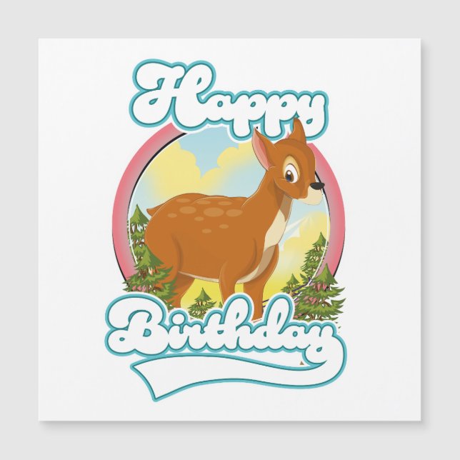 Happy Birthday Logo Magnetkarte (Vorderseite)