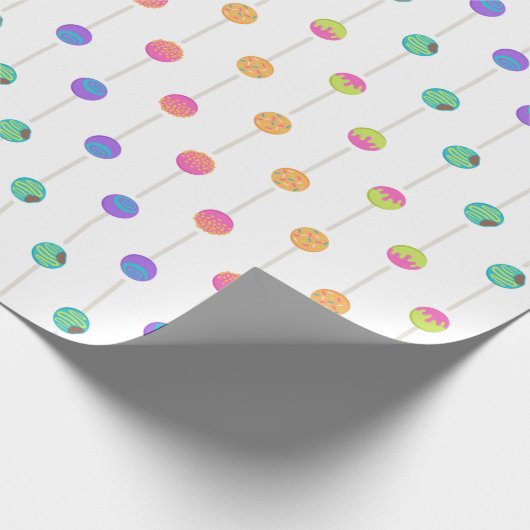 Happy Birthday Lollipops Geschenkpapier (Ecke)