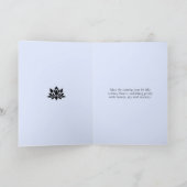 Happy Birthday Lotus Blume friedlich blau Karte (Innenseite)
