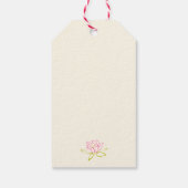 Happy Birthday Lotus Blume / Wasserlilie Geschenkanhänger (Rückseite)