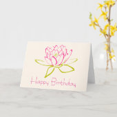 Happy Birthday Lotus Blume / Wasserlilie Karte (Gelbe Blume)
