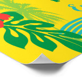 Happy Birthday Luau Tropical Poster (Ecke)