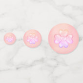 Happy Birthday Lucky Pink Clover Konfetti (Rückseiten)