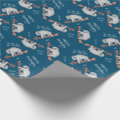 Happy Birthday, lustiger und sarkastischer Sloth z Geschenkpapier (Ecke)