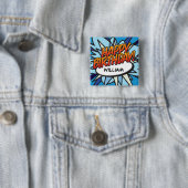 HAPPY BIRTHDAY Lustiges Retro-Comicbook Button (Beispiel)