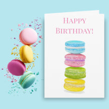 Happy Birthday Macaroons Color Pencil Zeichnend