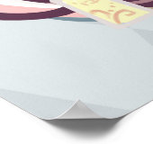 Happy Birthday Mad Hatter Tea Party Poster (Ecke)