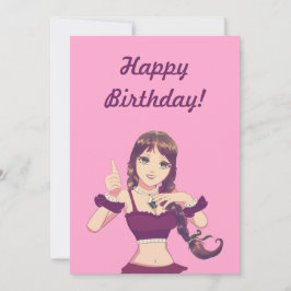 Happy Birthday Mädchen Rosa Party-Einladung  Einladung