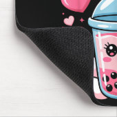 Happy Birthday Mädchen Süße Rosa Schleife Bubble B Mousepad (Ecke)