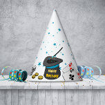 Happy Birthday Magic Show Schwarz-weiß Blue Kids Partyhütchen<br><div class="desc">Die Happy Birthday Magic Show Schwarz, Weiß, Blau Kinder Party ist ein tolles Geburtstagsparty Accessoire für ein magisches Thema Kindergeburtstag Party. 🖹 Fügen Sie Ihren Text 🎨 Füll- oder Hintergrundfarbe und Elementfarbe ein, 📧 Sie nach einem benutzerdefinierten Design fragen beatecisse@kbmd3signs.com 🌐 Für Tipps und Ideen zu Farbe, Kunst und Dekoration...</div>