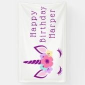 Happy Birthday | Magisches Einhorn Banner (Vertikal)