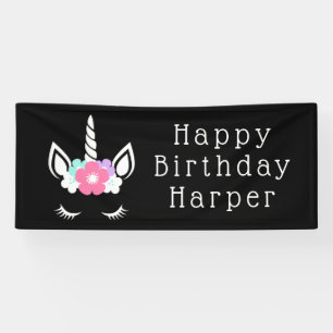 Happy Birthday   Magisches Einhorn Banner