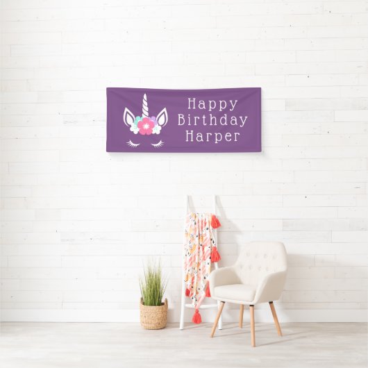 Happy Birthday | Magisches Einhorn Banner (Insitu)