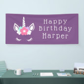 Happy Birthday | Magisches Einhorn Banner (Messe)