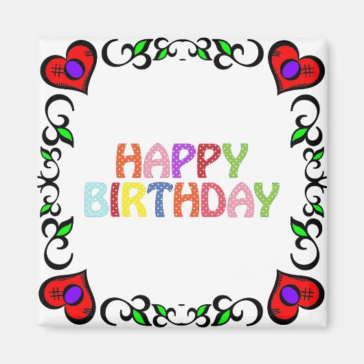 Happy Birthday Magnet (Vorne)