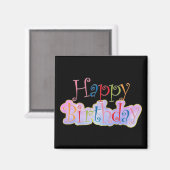 Happy Birthday Magnet (Vorderseite/Rückseite)