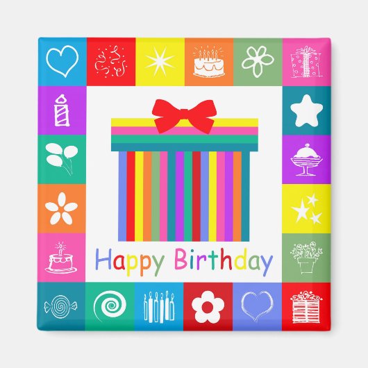Happy Birthday Magnet (Vorne)