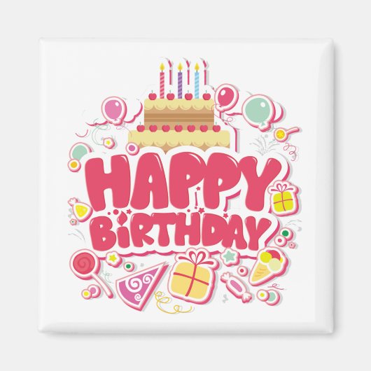 Happy Birthday Magnet (Vorne)
