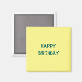 Happy Birthday Magnet (Vorderseite/Rückseite)