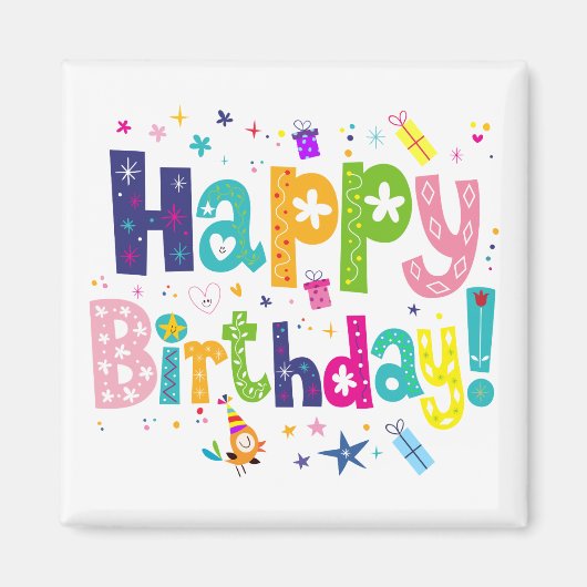 Happy Birthday Magnet (Vorne)