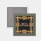 Happy Birthday Magnet (Vorderseite/Rückseite)