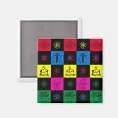 Happy Birthday Magnet (Vorderseite/Rückseite)