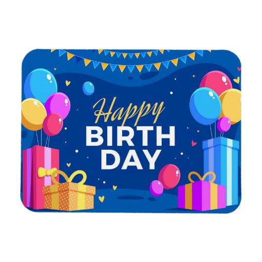 Happy Birthday Magnet (Horizontal)