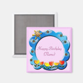 Happy Birthday Magnet (Vorderseite/Rückseite)