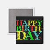 Happy Birthday Magnet (Vorderseite/Rückseite)