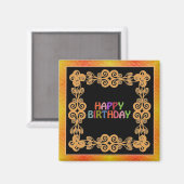 Happy Birthday Magnet (Vorderseite/Rückseite)