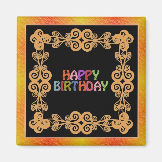 Happy Birthday Magnet (Vorne)