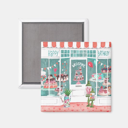 Happy Birthday | Magnet (Vorderseite/Rückseite)