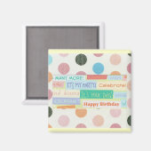 Happy Birthday Magnet (Vorderseite/Rückseite)