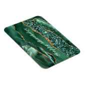 Happy Birthday Magnet Agate Green Gold Glitzer (Rechte Seite)