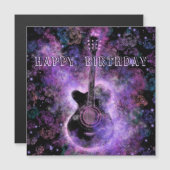 Happy Birthday Magnetic Card Romantic Gitarre Musi Magnetkarte (Vorne/Hinten)