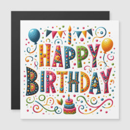 Happy Birthday Magnetkarte