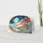 Happy Birthday | Majestic Moonlight nach Mitternac Karte (Vorderseite)