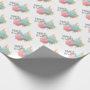 Happy Birthday Make a Wish Geschenkpapier