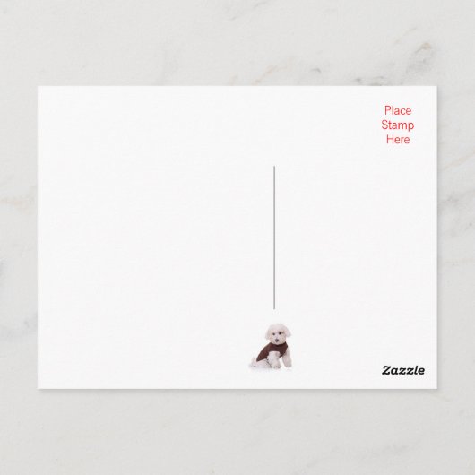 Happy Birthday Maltese Puppy Dop Card Postkarte (Rückseite)