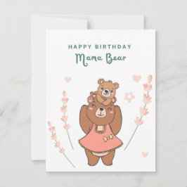 Happy Birthday Mama Bär, Niedlich Bär Geburtstagsk