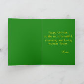 Happy Birthday Mama Black Mit Augen Susan Wildblum Karte (Innenseite)