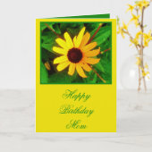 Happy Birthday Mama Black Mit Augen Susan Wildblum Karte (Gelbe Blume)