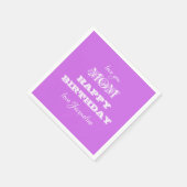 Happy Birthday Mama Chic Script Name Eleganpaper Serviette (Ecke)