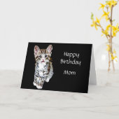 Happy Birthday Mama Custom Special Kitty Wünsche Karte (Gelbe Blume)