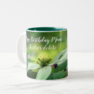 Happy Birthday Mama Dogwood Personalisiert Zweifarbige Tasse