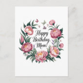 Happy Birthday Mama Floral Design Postkarte (Vorderseite)