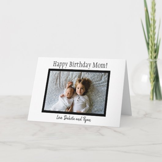 Happy Birthday Mama Foto Card Karte (Vorderseite)