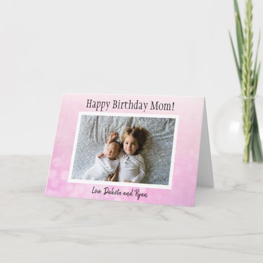 Happy Birthday Mama Foto Card Karte (Vorderseite)